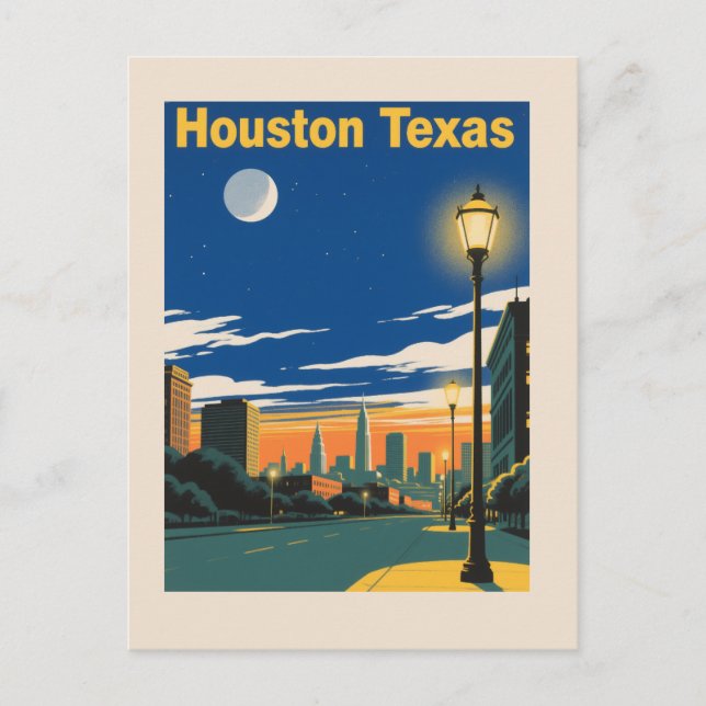 Houston Texas Postkarte (Vorderseite)