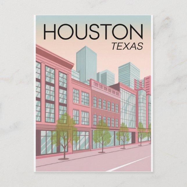 Houston Texas Postkarte (Vorderseite)