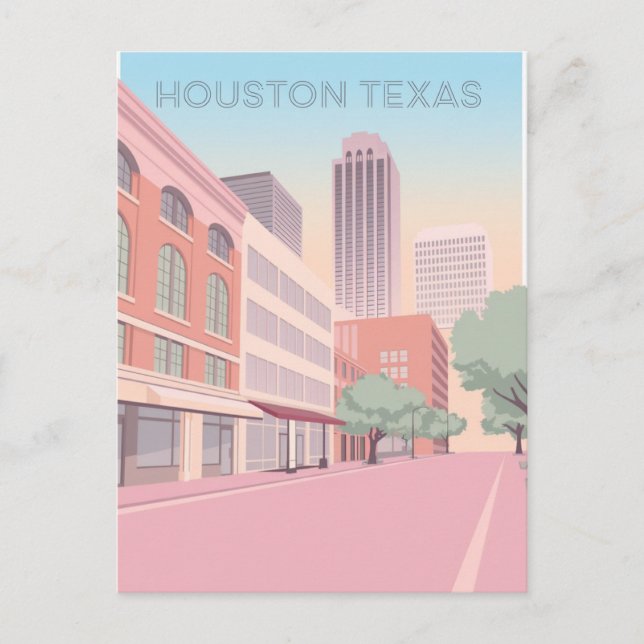 Houston Texas Postkarte (Vorderseite)