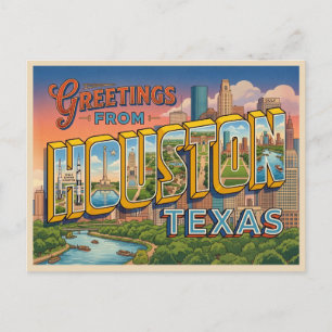 Houston Texas Reise Postkarte