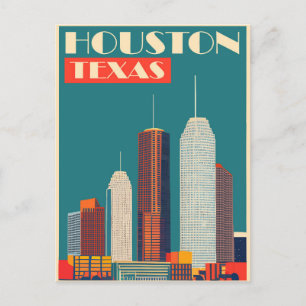 Houston, Texas, Reisen Postkarte