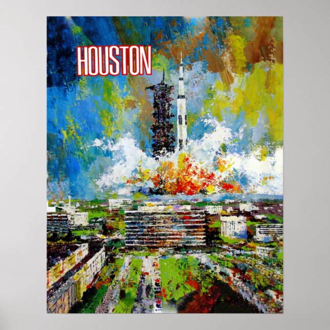 Houston, Texas Reiseplakat Poster (Vorne)