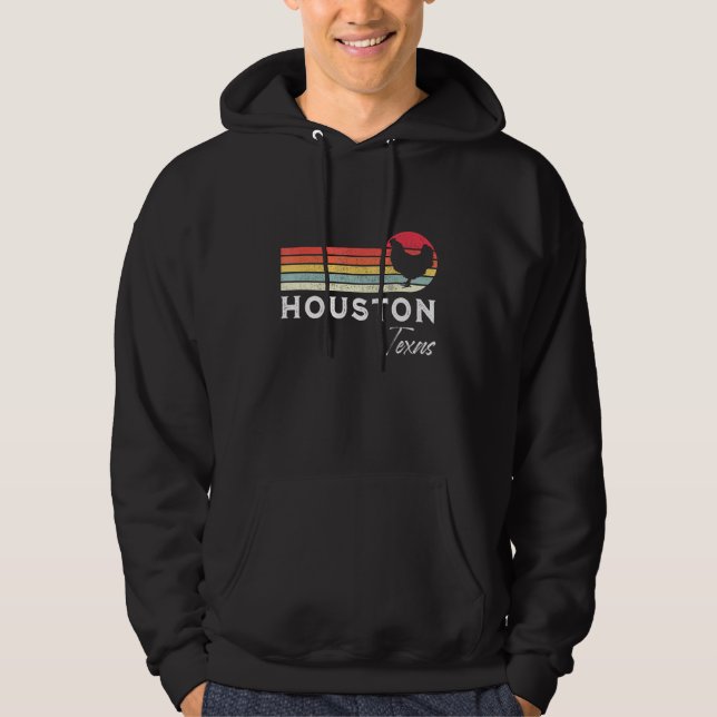 Houston Texas Retro Chicken Souvenir Hoodie (Vorderseite)