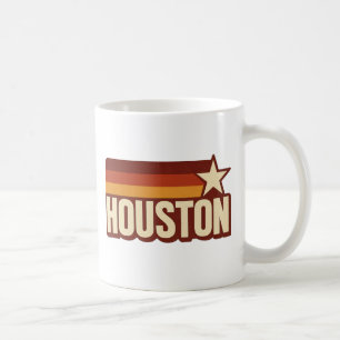 Houston Texas Retro Vintag Star Design Kaffeetasse