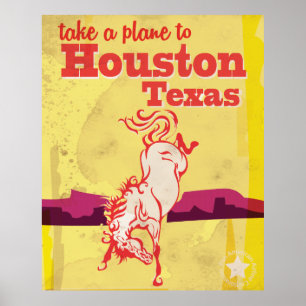 Houston, Texas Rodeo Vintage Reiseposter. Poster