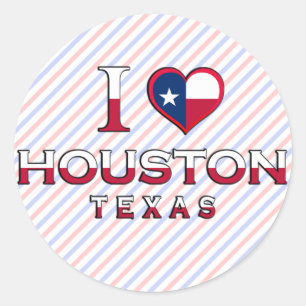 Houston, Texas Runder Aufkleber