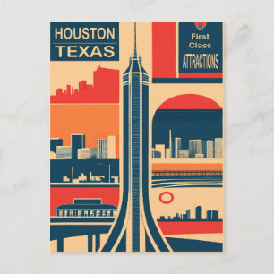 Houston, Texas, Sehenswürdigkeiten, Reise Postkarte