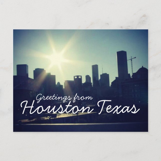 Houston Texas Skyline [2] (Postcard) Postkarte (Vorderseite)