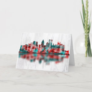 Houston Texas Skyline Feiertagskarte