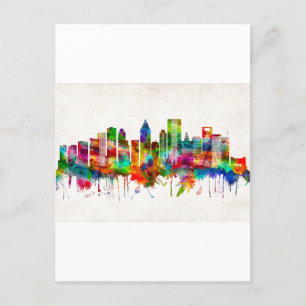 Houston Texas Skyline Feiertagspostkarte
