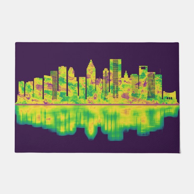 Houston Texas Skyline Fußmatte (Vorderseite)