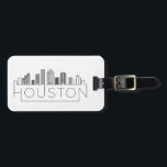 Houston, Texas Skyline Gepäckträger-Tag Gepäckanhänger<br><div class="desc">Ein einzigartiges Gepäckanhänger,  das die schöne Stadt Houston,  Texas darstellt.  Dieses Tag zeigt eine stilisierte Abbildung der einzigartigen Skyline der Stadt mit ihrem Namen darunter.</div>