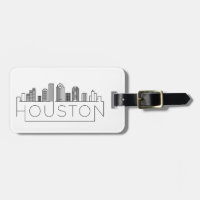 Houston, Texas Skyline Gepäckträger-Tag