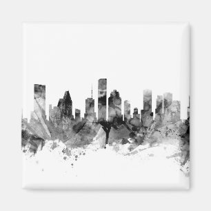Houston Texas Skyline Magnet