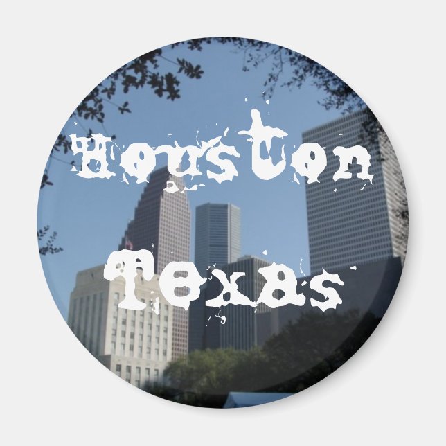 Houston Texas Skyline Magnet (Vorne)