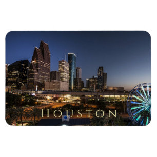 Houston, Texas Skyline, Nachtlicht Magnet
