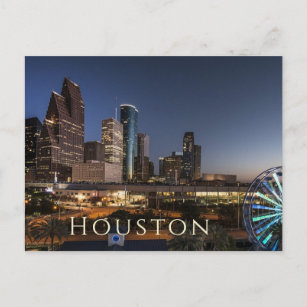 Houston, Texas Skyline, NIght Lights Postkarte