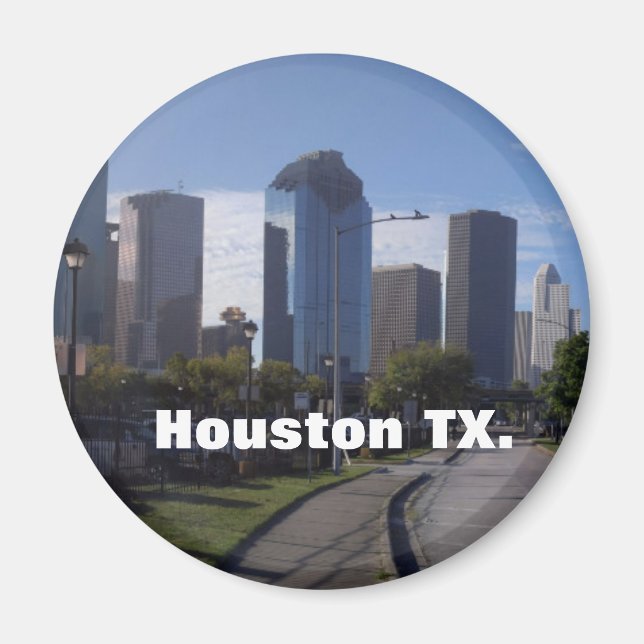 Houston Texas Skyline (Panoramic) Magnet (Vorne)