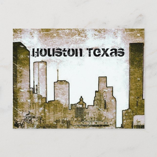 Houston Texas Skyline (Postcard) Postkarte (Vorderseite)