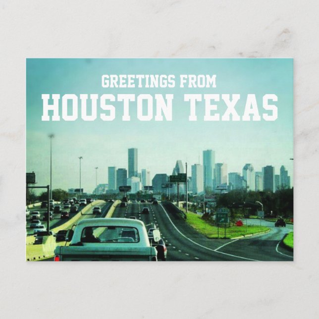 Houston Texas Skyline (Postcard) Postkarte (Vorderseite)