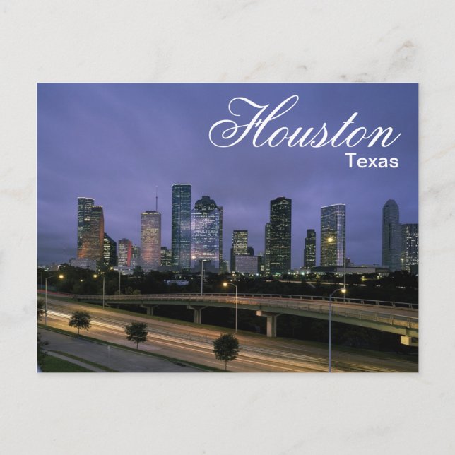 Houston Texas Skyline Postcard Postkarte (Vorderseite)