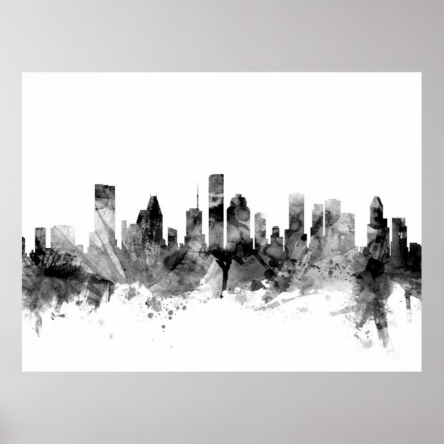 Houston Texas Skyline Poster (Vorne)