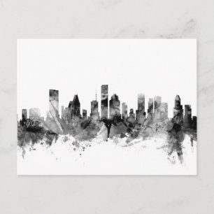 Houston Texas Skyline Postkarte