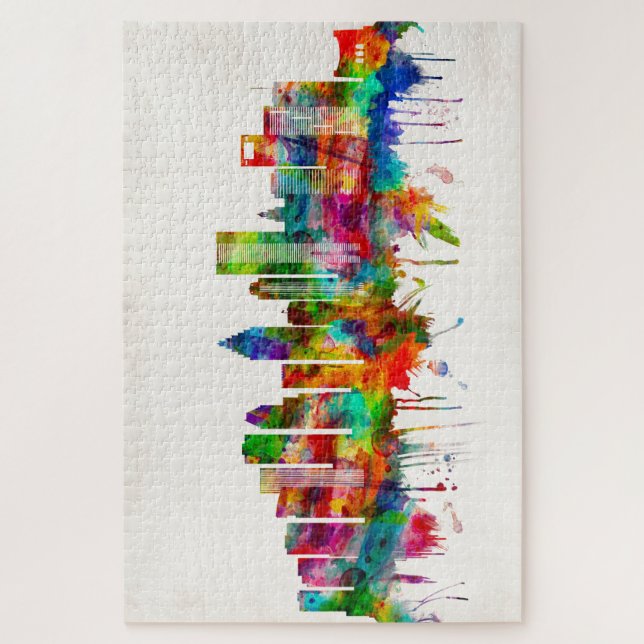 Houston Texas Skyline Puzzle (Vertikal)