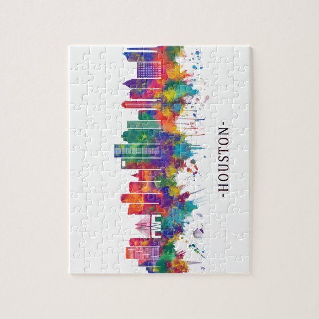 Houston Texas Skyline Puzzle (Vertikal)