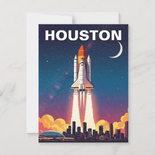 Houston Texas Skyline Stadtbild Herbst Postkarte