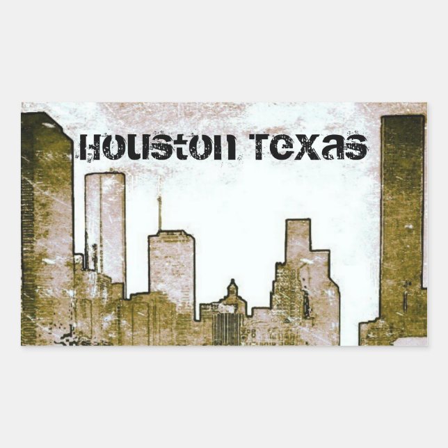 Houston Texas Skyline Stickers (Vorderseite)