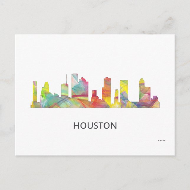HOUSTON TEXAS SKYLINE WB1 - POSTKARTE (Vorderseite)
