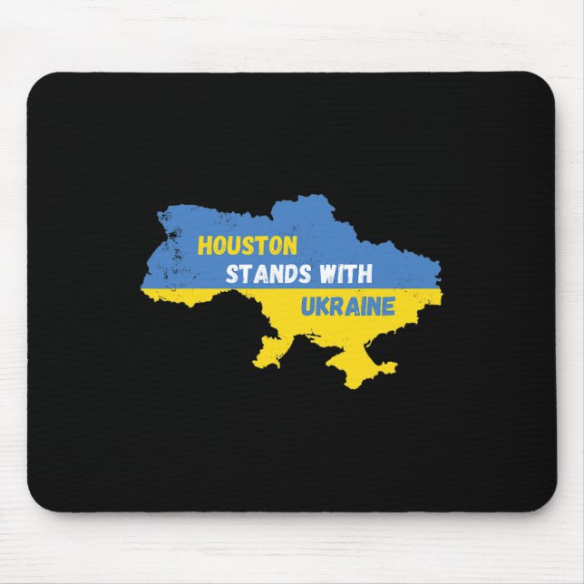Houston Texas steht mit der Ukraine  Mousepad (Vorne)