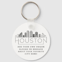 Houston, Texas Stylized Skyline | Benutzerdefinier