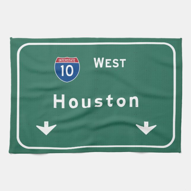 Houston Texas tx Autobahn-Autobahn-Straße: Geschirrtuch (Horizontal)