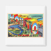 Houston Texas TX Vintager Großbuchstabe Postkarte