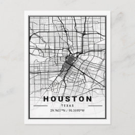 Houston Texas USA Travel City Map Poster Postkarte