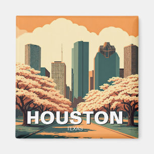 Houston Texas Vintag Magnet