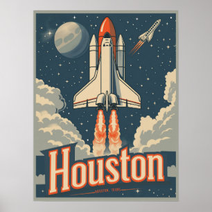 Houston, Texas Vintag Poster