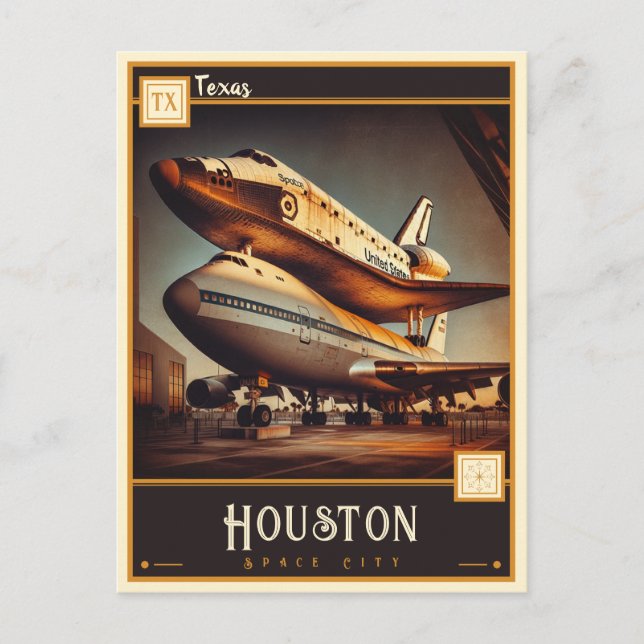 Houston, Texas | VINTAG Postkarte (Vorderseite)