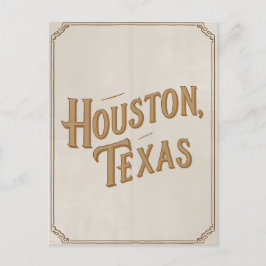Houston Texas Vintag Postkarte