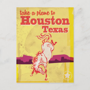 Houston, Texas Vintage-Reiseposter Postkarte