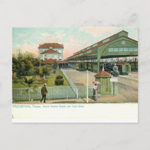 Houston Texas zirka 1905 Grand Central Station Postkarte