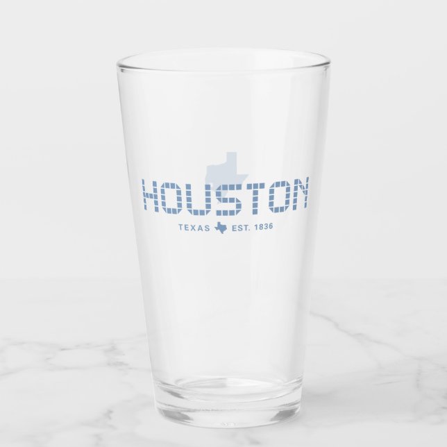 Houston Tile, Blue Tile, Houston Texas Glas (Vorderseite)
