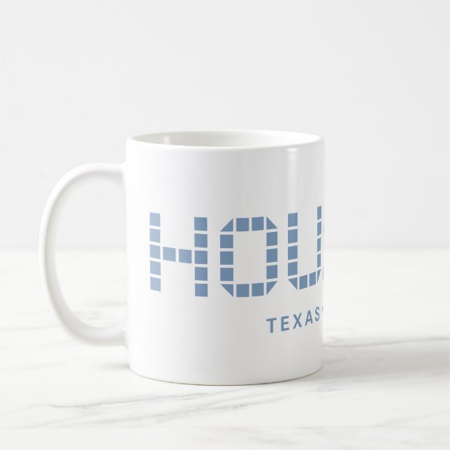 Houston Tile, Blue Tile, Houston Texas Kaffeetasse (Links)