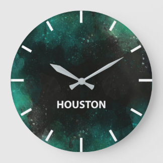 Houston Time Zone Newsroom Wall Große Wanduhr