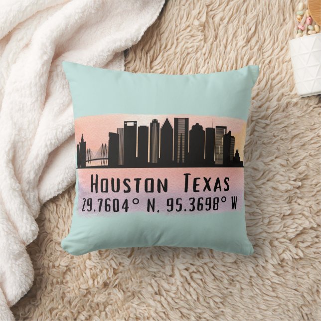 Houston TX City Skyline Kissen (Decke)