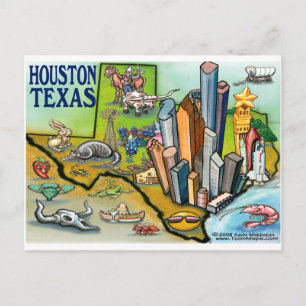Houston TX Postkarte