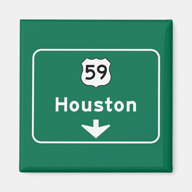 Houston, TX Road Sign Magnet (Vorne)