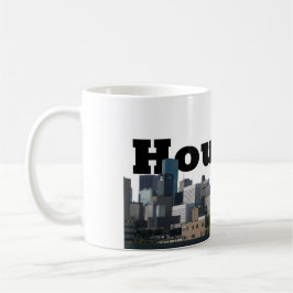 Houston, TX Skyline mit Houston im Himmel Tasse
